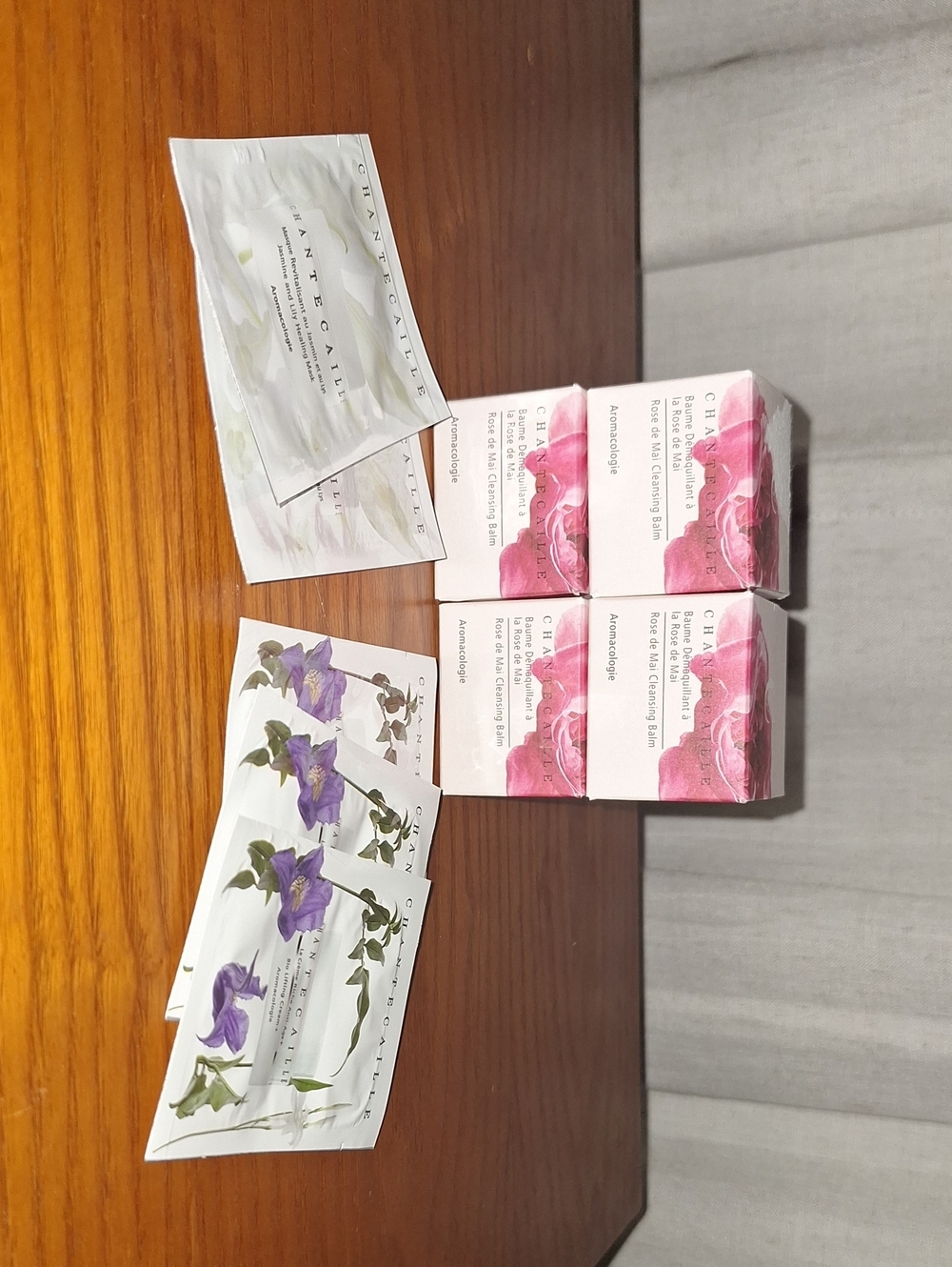 4 Chantecaille Rose Cleansing Balm .34 fl oz Plus Samples New In Box